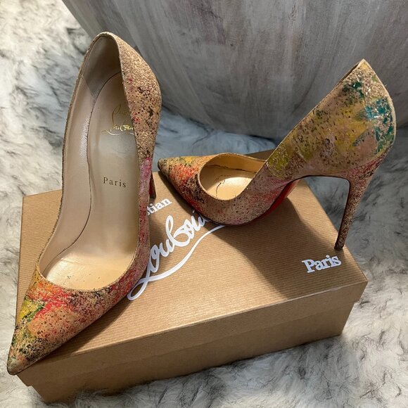 Christian Louboutin 120 mm So Kate multi colored pumps, size 38.5 - Picture 3 of 6